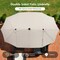 Costway Outdoor 15' Double-Sided Patio Umbrella 48 Solar LED Lights Crank & Base